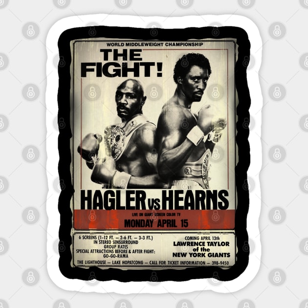 Marvelous marvin hegler vs hearns Sticker by ZEROHANA